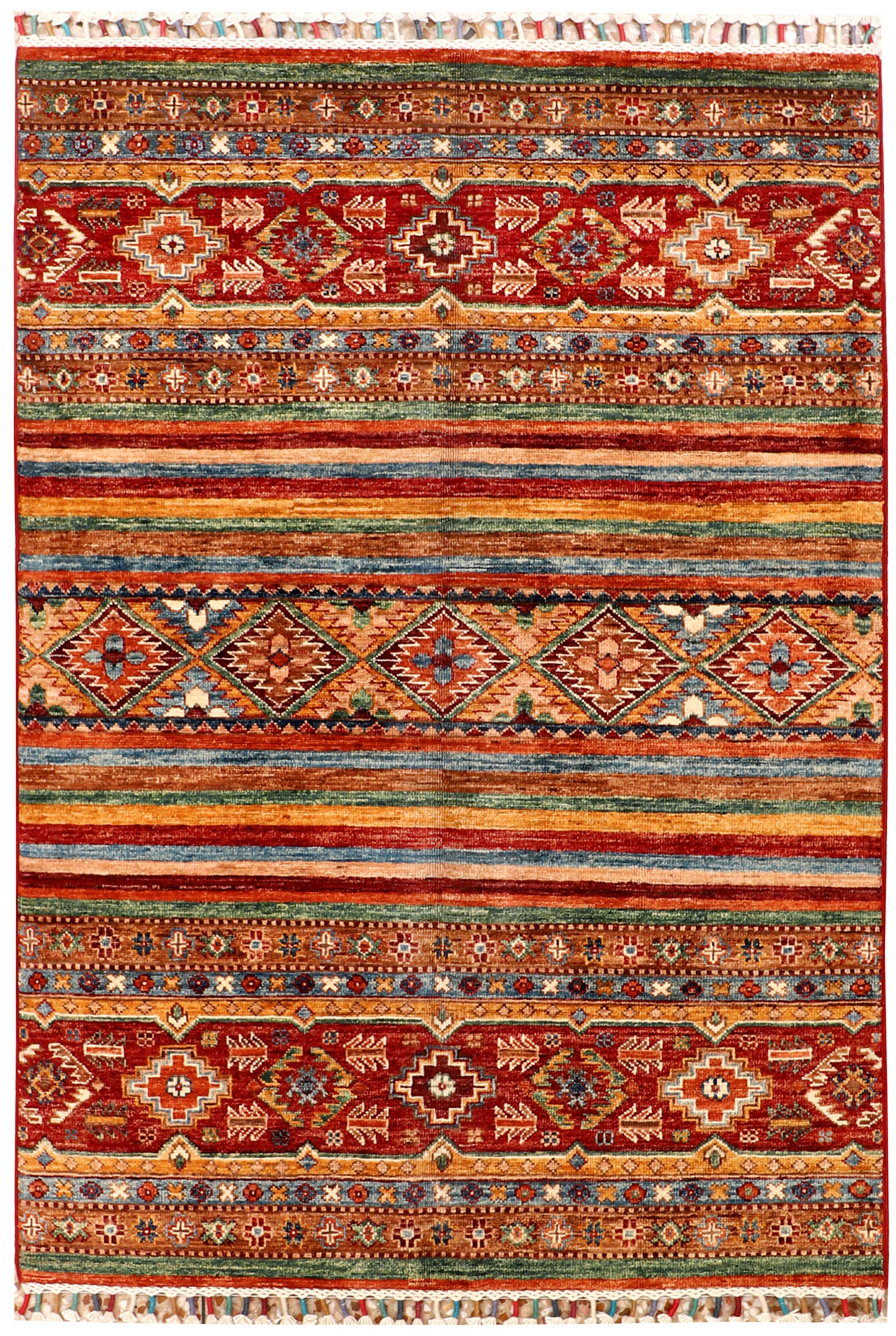 Multi Colored Kazak 3' 6 x 5' 1 - SKU 73519