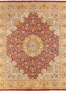 Firebrick Isfahan 7' 10 x 9' 10 - SKU 44877