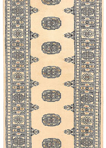 Antique White Bokhara 2' 6 x 10' 4 - No. 45583