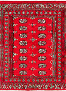Dark Red Bokhara 4' 7 x 6' - No. 45909