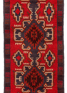 Dark Red Baluchi 2' 4 x 9' 5 - SKU 53871