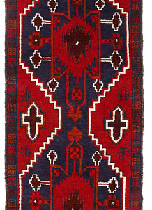 Dark Red Baluchi 2' 6 x 9' 7 - SKU 53873