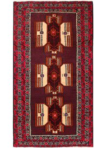 Multi Colored Baluchi 3' 5 x 6' 2 - SKU 54473