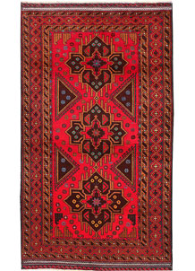 Crimson Baluchi 3' 7 x 6' 6 - SKU 54480