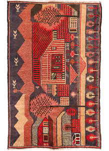 Multi Colored Baluchi 2' 11 x 4' 6 - SKU 54523