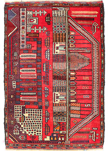 Crimson Baluchi 3' 1 x 4' 5 - SKU 54584
