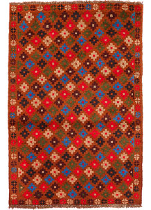 Saddle Brown Baluchi 3' 3 x 4' 10 - SKU 55072