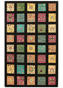 Black Gabbeh 5' 5 x 8' 7 - No. 55954