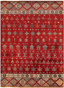 Firebrick Gabbeh 6' 7 x 8' 11 - SKU 56631