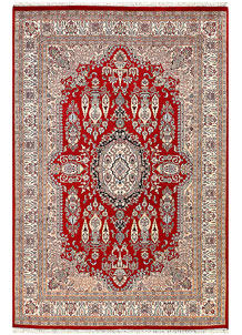 Firebrick Isfahan 4' 6 x 6' 9 - No. 56738