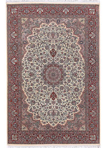 Blanched Almond Kashan 4' 7 x 7' - No. 57086