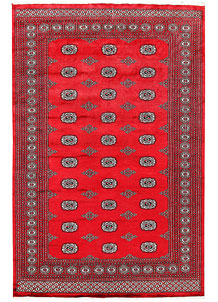 Crimson Bokhara 6' 1 x 9' 3 - No. 60103