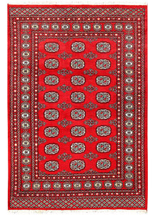 Red Bokhara 4' 6 x 6' 4 - No. 60728