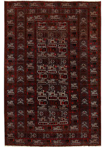 Multi Colored Baluchi 6' 3 x 9' 9 - SKU 61798