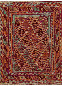 Multi Colored Mashwani 4' 10 x 5' 10 - SKU 61881
