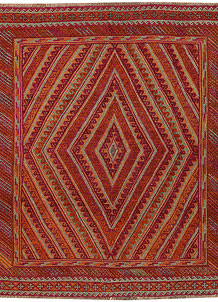 Multi Colored Mashwani 4' 8 x 5' 11 - SKU 61888