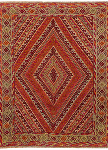 Multi Colored Mashwani 4' 8 x 5' 11 - SKU 61898
