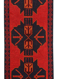 Firebrick Baluchi 2' 4 x 9' 10 - No. 62642