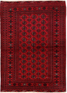 Dark Red Bokhara 4' 1 x 5' 7 - No. 63290