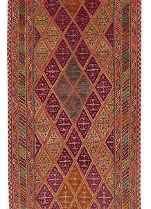 Multi Colored Mashwani 2' 9 x 12' 9 - No. 63322