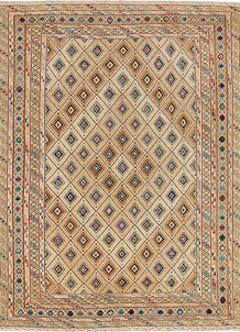 Multi Colored Mashwani 5' x 6' 6 - No. 63397