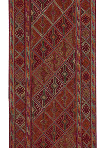 Multi Colored Mashwani 2' 5 x 12' 5 - No. 63502