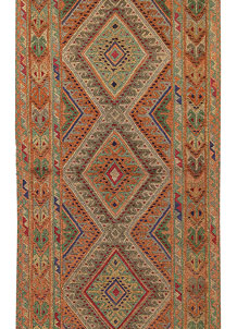 Multi Colored Mashwani 2' 9 x 12' 7 - No. 63591