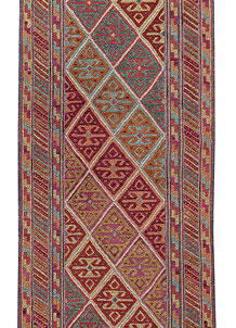 Multi Colored Mashwani 2' 5 x 12' - No. 63596