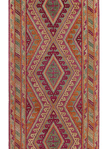 Multi Colored Mashwani 2' 5 x 11' 7 - No. 63597
