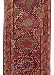 Multi Colored Mashwani 2' 6 x 11' 5 - No. 63600