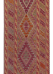 Multi Colored Mashwani 2' 6 x 12' 10 - No. 63603