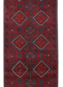 Dark Red Mashwani 1' 10 x 8' 10 - No. 63629