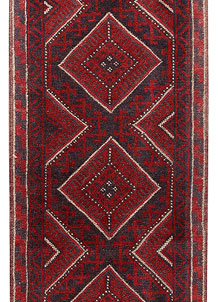 Dark Red Mashwani 2' 1 x 7' 8 - No. 63630