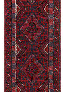 Dark Red Mashwani 1' 10 x 8' 2 - No. 63636