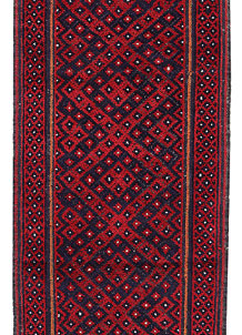 Dark Red Mashwani 2' 1 x 8' 3 - No. 63637