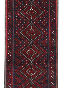 Dark Blue Mashwani 2' x 7' 8 - No. 63641