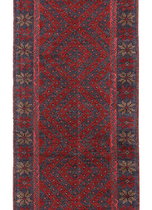Dark Red Mashwani 2' 2 x 7' 10 - No. 63642