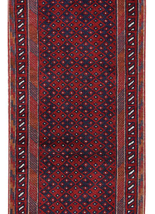 Dark Red Mashwani 2' 2 x 7' 9 - No. 63647