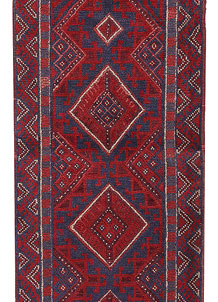 Dark Red Mashwani 2' 2 x 8' 2 - No. 63668