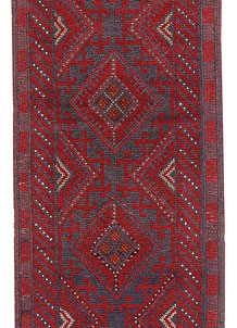 Dark Red Mashwani 2' 1 x 8' - No. 63687