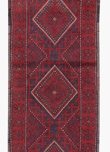 Dark Red Mashwani 2' 2 x 8' 4 - No. 63704