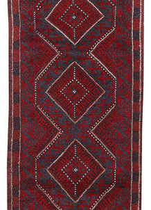 Dark Red Mashwani 2' x 8' - No. 63714