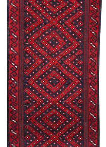 Dark Red Mashwani 2' 1 x 7' 10 - No. 63730