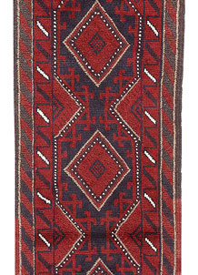 Dark Red Mashwani 1' 10 x 8' - No. 63733