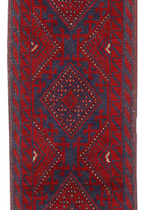 Dark Red Mashwani 2' x 8' - No. 63734