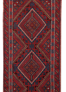 Dark Red Mashwani 2' 2 x 8' 9 - No. 63736