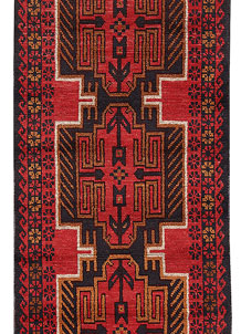 Dark Red Baluchi 2' 4 x 8' - No. 63751