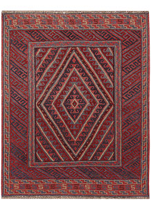 Dark Red Mashwani 3' 6 x 4' 3 - No. 63787