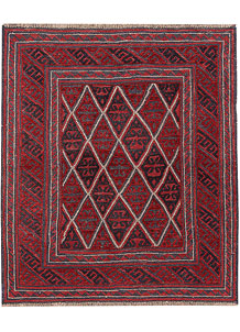 Dark Red Mashwani 3' 7 x 4' - No. 63799