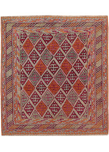 Multi Colored Mashwani 3' 10 x 4' 3 - No. 63807